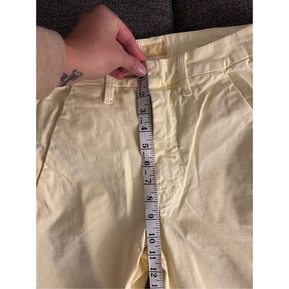 Mother The Roller Prep Pale Yellow Trouser Pants Size 27 Spring Summer Preppy - Picture 12 of 14